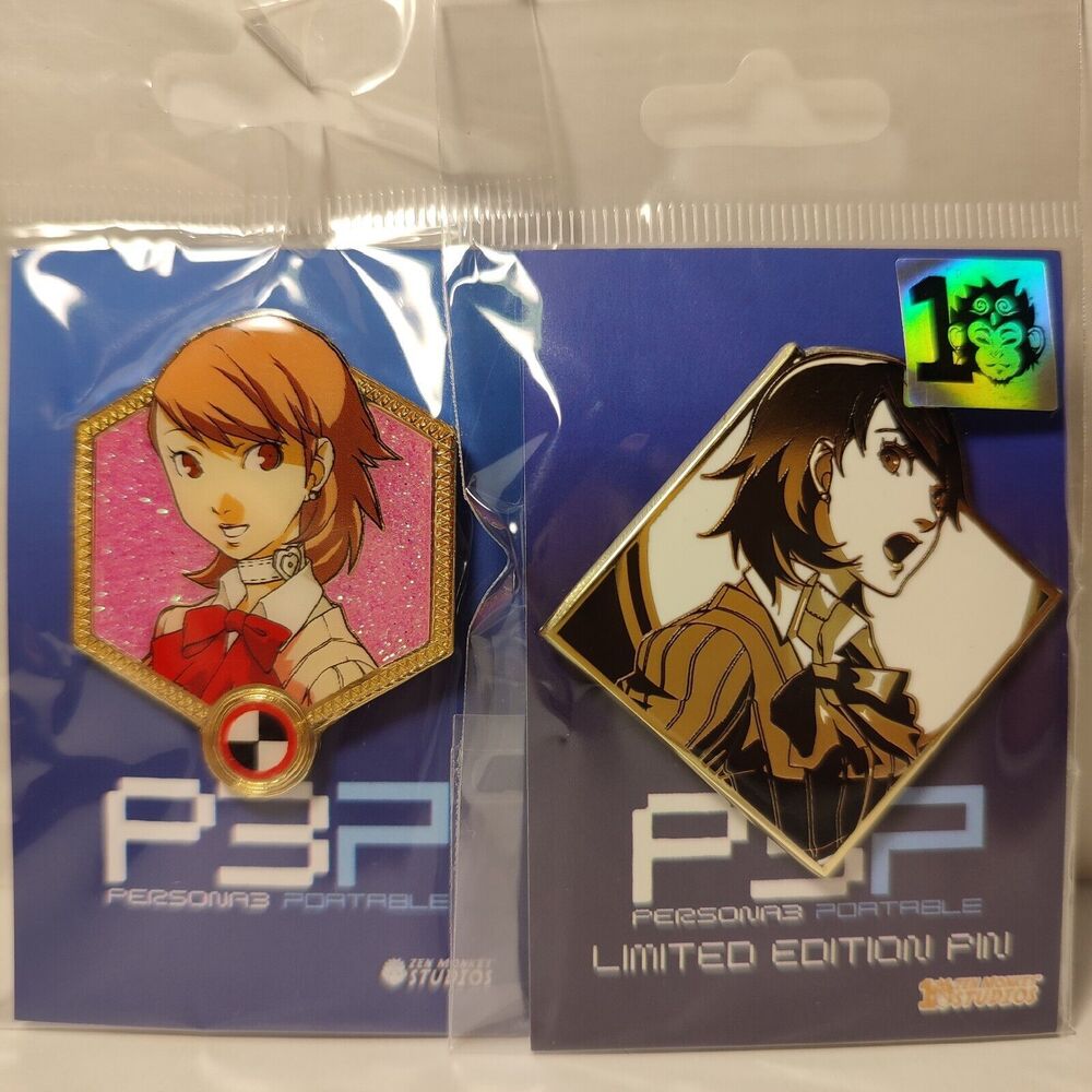 Persona 3 Yukari Takeba Enamel Pins Set Of 2 Official Atlus Collectible